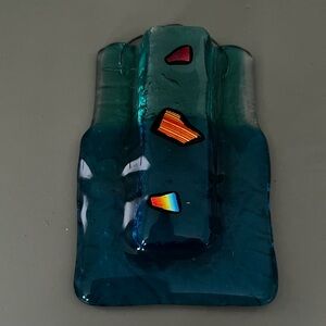 Anthropologie Fused Glass Wall Pocket with Dichroic Accents
